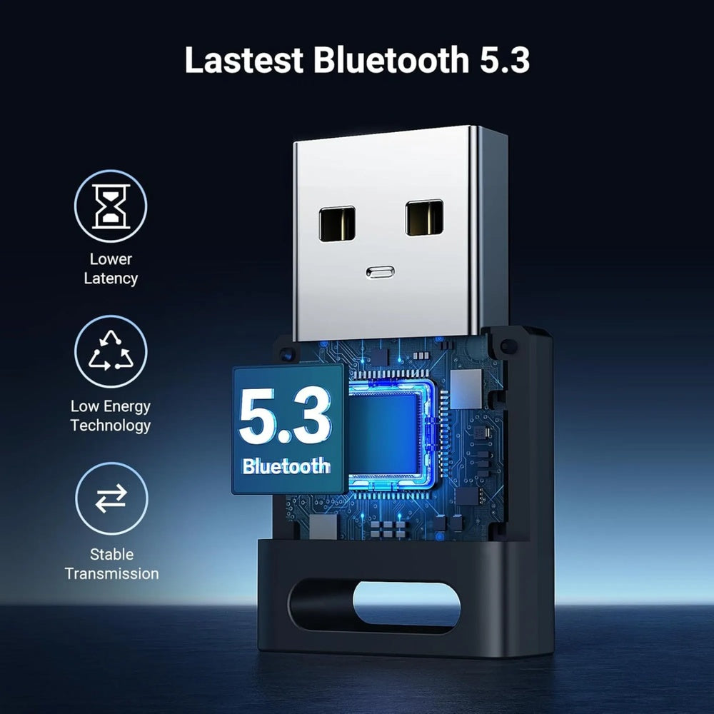 Adaptador Ugreen USB-A a Bluetooth v5.3 BR+EDR BLE Soporta 5 Dispositivos en Simultaneo 35995