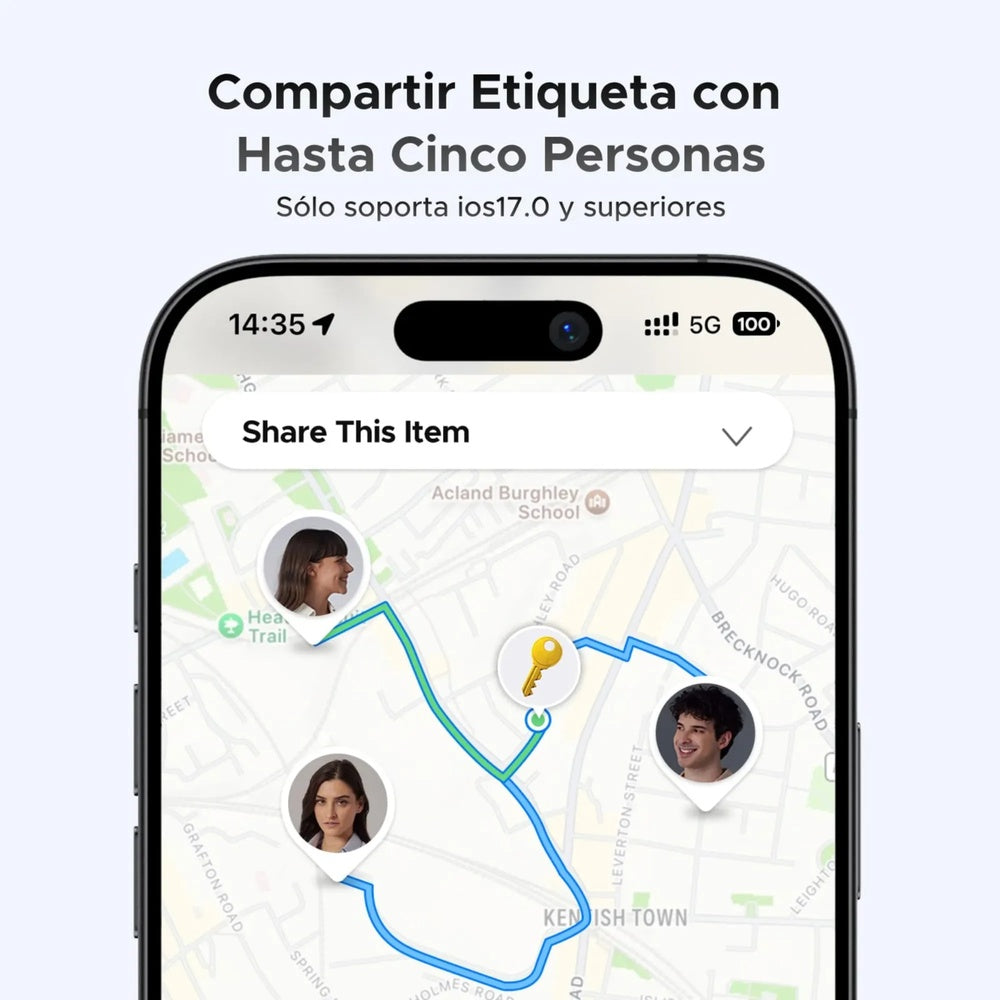 Buscador Localizador Ugreen Bluetooth Inteligente Finetrack iOS Apple Encontrar Bateria 24meses Resistente al Agua 45297
