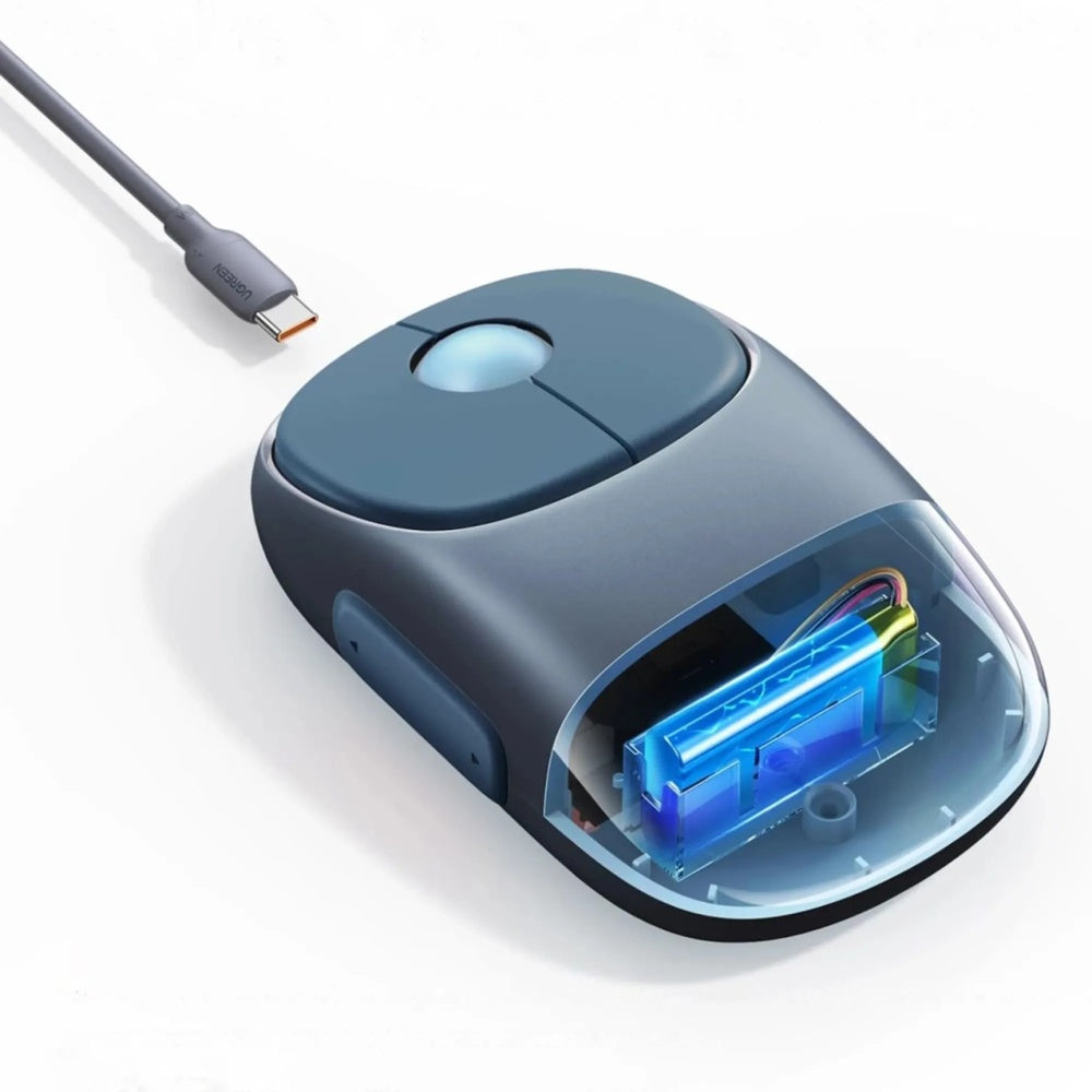 Mouse Ugreen Inalambrico Dual 2.4GHz y BT 4000DPI Ergonomico 5 Botones Bateria Interna hasta 3 meses aprox. 90538
