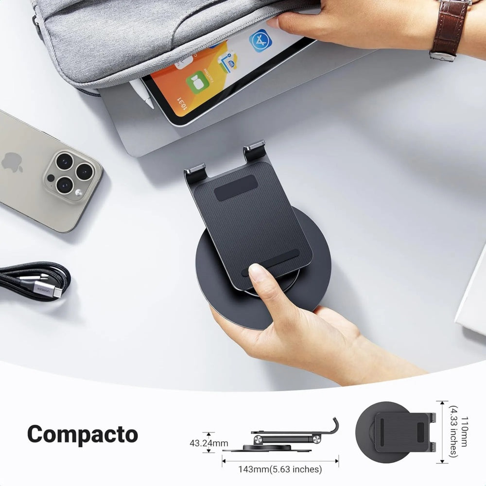 Soporta Ugreen para Celular Multiangulos con Rotacion Horizontal 360° Estable Proteccion Antideslizante Portatil 35152