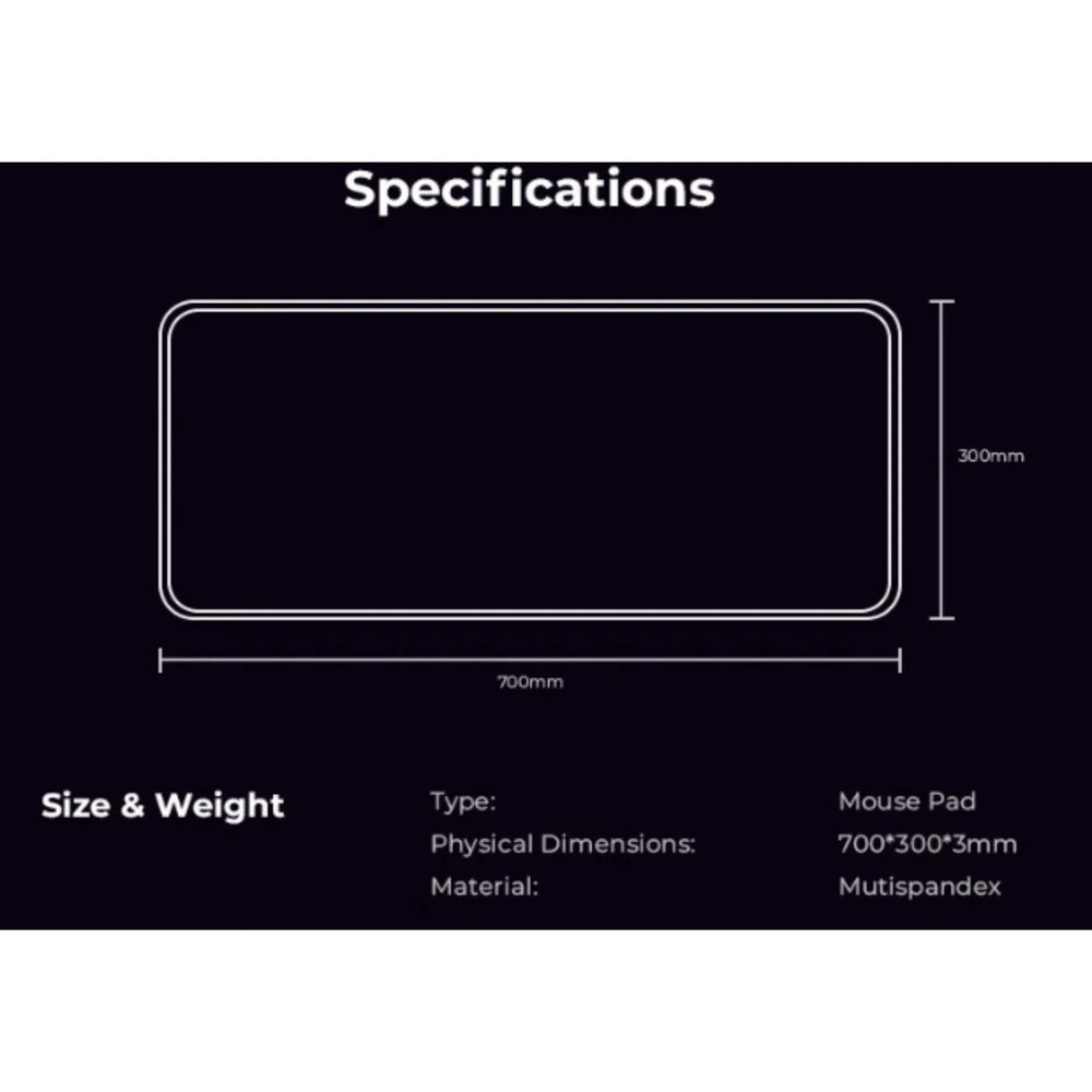 Mousepad Havit Superficie Texturizada con Base Antideslizante para FPS MOBA o RTS 70x30cm MP862 x VKS