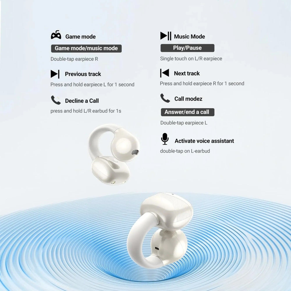 Auriculares Ugreen HiTune S3 Open-Ear BTv5.4 Carga Ultra Rapida Cancelacion de Ruido Bateria 30 horas IP5X 45786