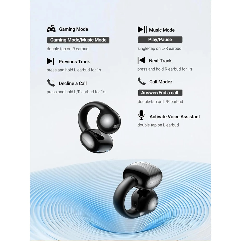 Auriculares Ugreen HiTune S3 Open-Ear BT v5.4 Carga Ultra Rapida Cancelacion de Ruido Bateria 30horas IP5X 45785