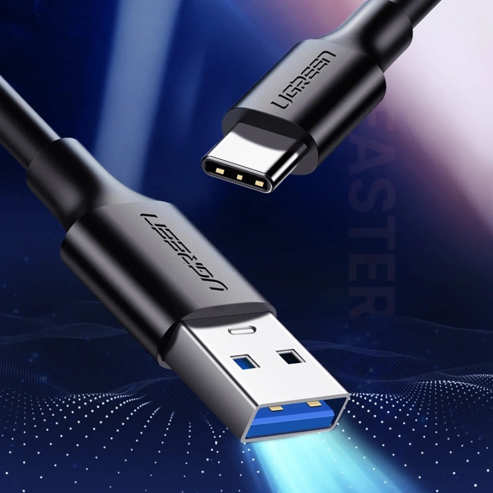 Cable Ugreen USB-C a USB-A 3.0 15W 3A Longitud 1m Chip Inteligente para Proteccion Electrica 20882