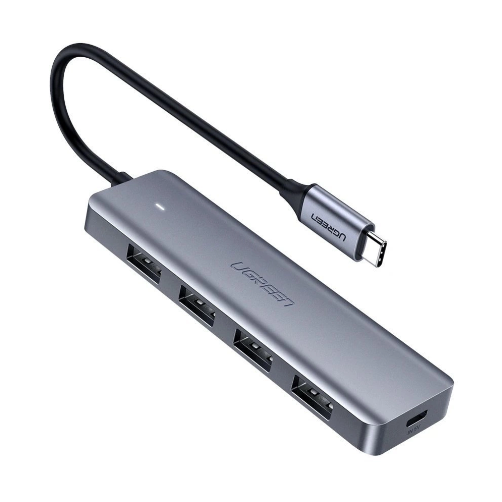 Hub USB-C Ugreen 4 USB-A 3.0 y 1 USB-C solo para Datos Longitud del Cable 15cm 70336