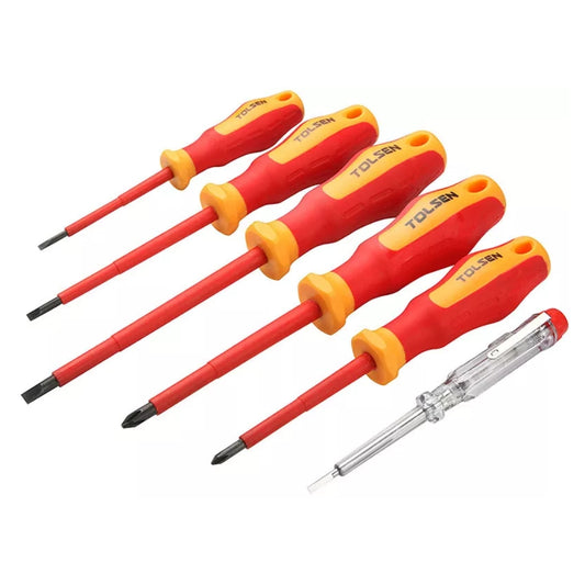 Set de 6 Destornilladores Tolsen Electrico Aislante hasta 1000V 38013