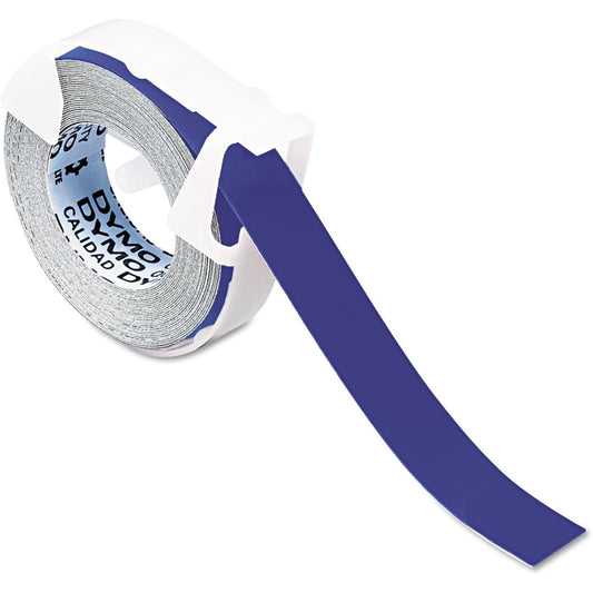 Cinta Dymo Xpress Plastico texto Blanco fondo Azul 9mm x 3m 520106