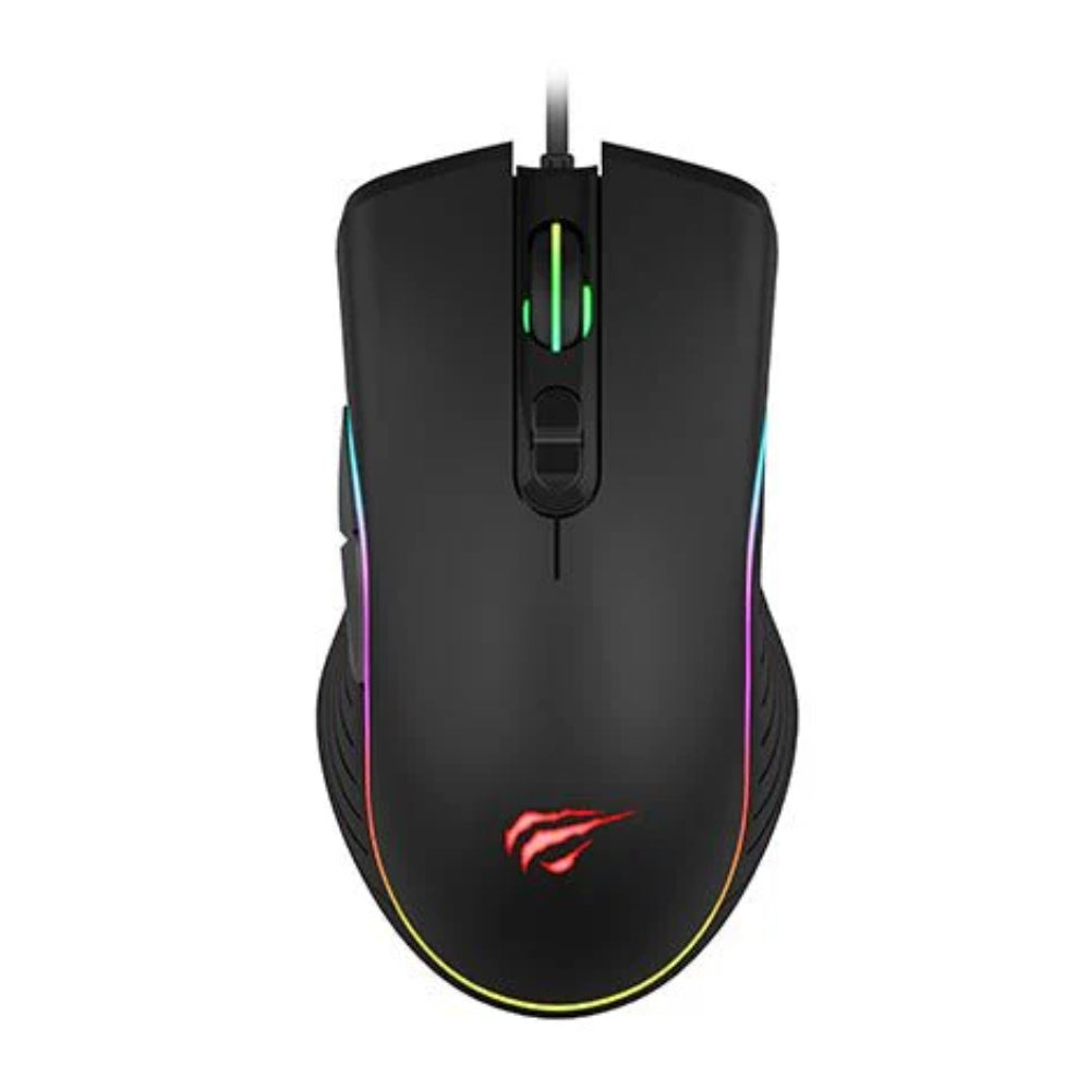Mouse Havit Gamer RGB Resolucion hasta 3200 DPI con 7 Botones Cable USB de 1.5 Metros MS1006