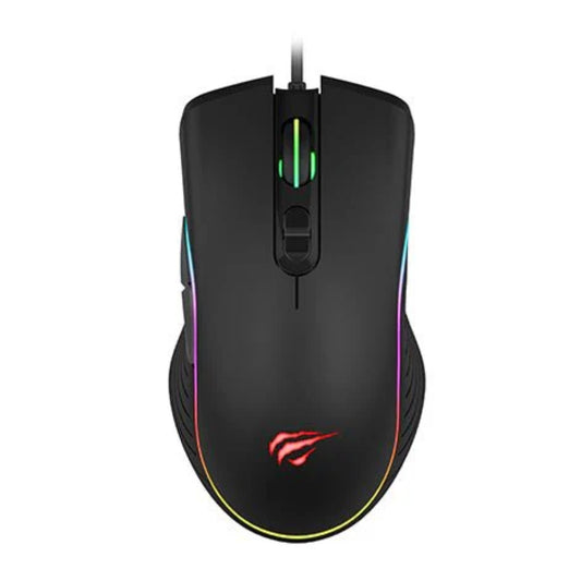 Mouse Havit Gamer RGB Resolucion hasta 3200 DPI con 7 Botones Cable USB de 1.5 Metros MS1006