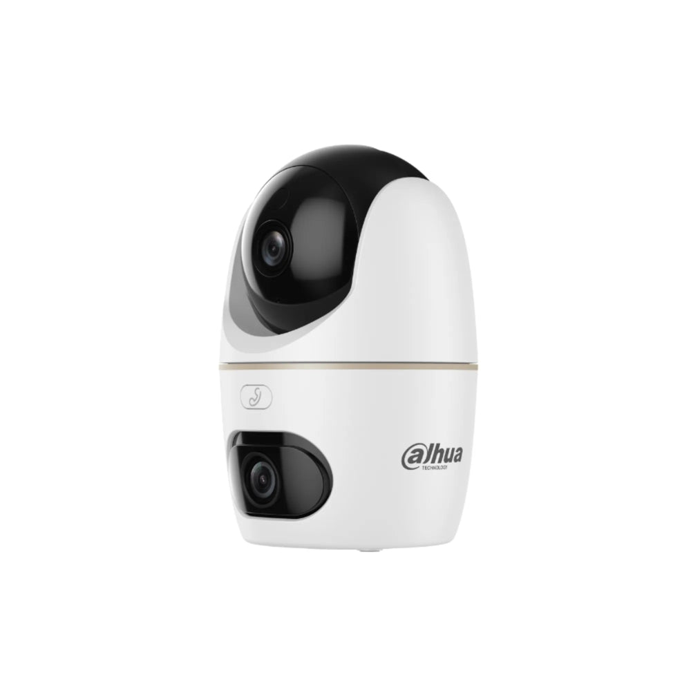Camara Dahua IP PT Doble Lente 5+5MP Angulos de Vision Ajustables Llamada 1 Toque Detecta Personas y Mascotas Auto Tracking M