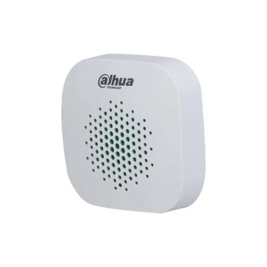 Sirena Inalambrica Dahua para Interiores Mide Temperatura 433MHz Enlace hasta 800 metros con Alarma de Baja Bateria DHI-ARA12