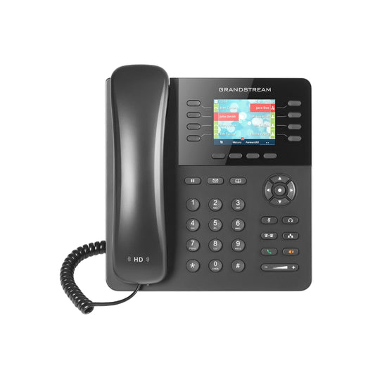 Telefono IP GranDStream 8 Lineas SIP Puerto Ethernet Gigabit PoE 802.3AF Pantalla LCD Color 2.8" Audio HD Conferencia 4 Vias Incluye Adaptador GXP2135