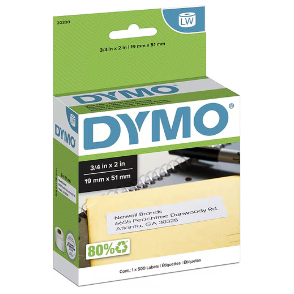 Etiqueta Dymo Labelwriter 500 Piezas de 19mm x 51mm 30330