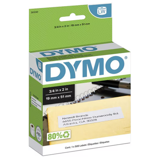 Etiqueta Dymo Labelwriter 500 Piezas de 19mm x 51mm 30330