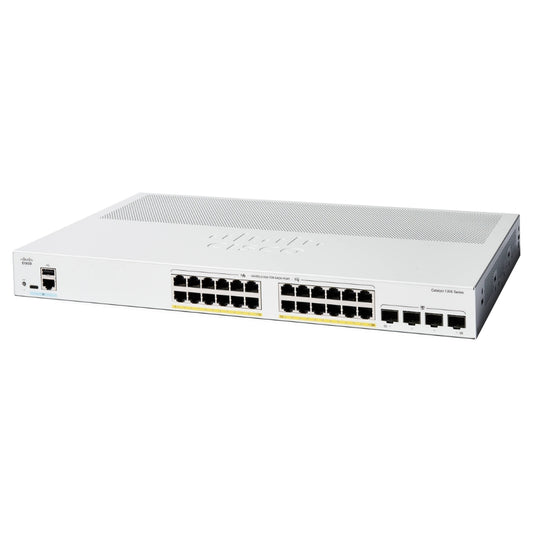 Switch Cisco Catalyst 1200 24 Puertos GE PoE 4x1G SFP PoE+ hasta 195 Watts Rackeable C1200-24P-4G