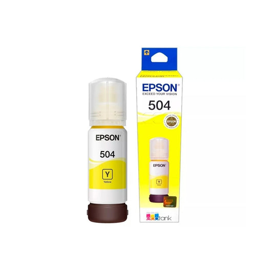 Botella de Tinta Epson T504 color Amarillo de 70ml T504420-AL