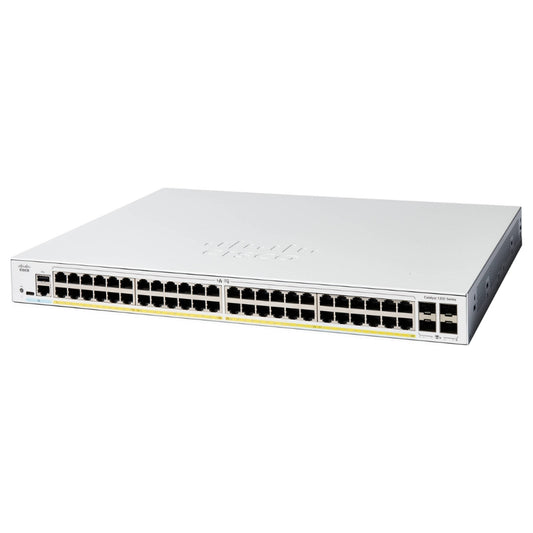 Switch Cisco Catalyst 1200 48 Puertos GE PoE 4x1G SFP PoE+ hasta 375 Watts Rackeable C1200-48P-4G