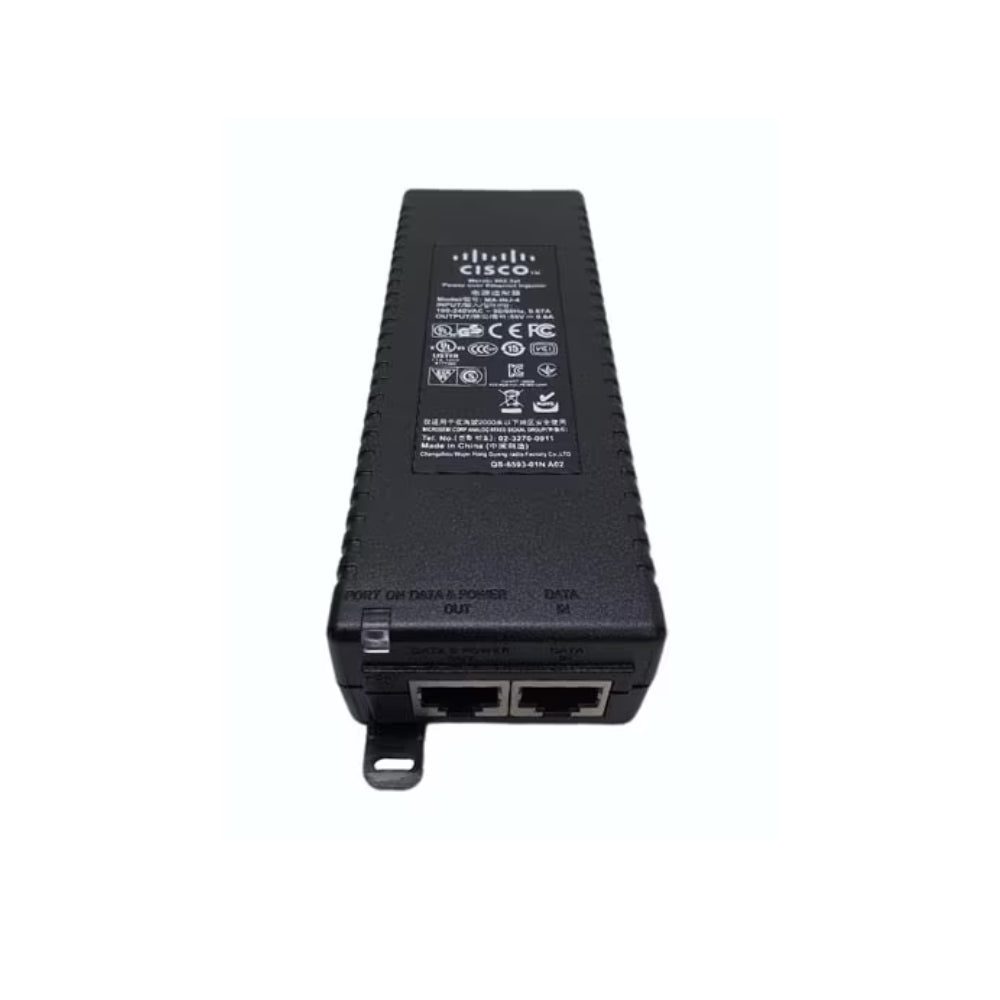 Adpatador Fuente de Power Cisco Meraki MR 802.3at Inyector PoE, No incluye MA-PWR-CORD-US MA-INJ-4