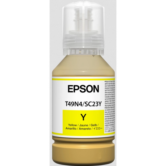 Botella de Tinta Epson T49H para Plotter color Amarillo de 140ml T49H400