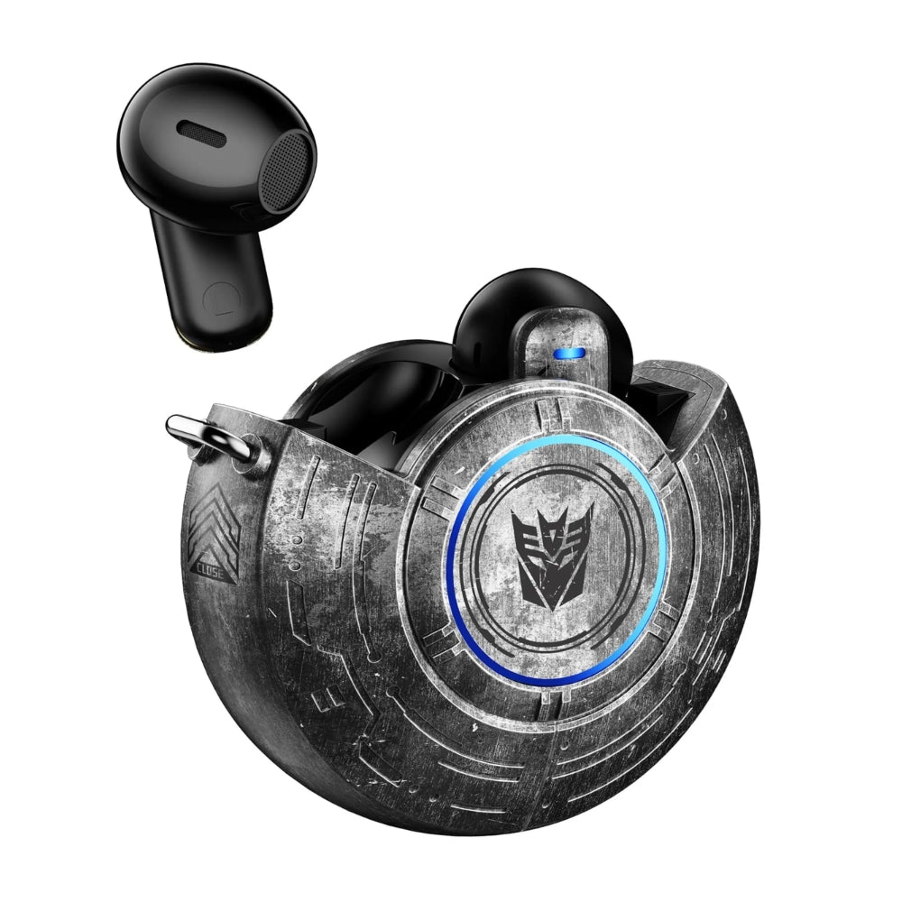 Auriculares Inalambricos Transformers Deceptions BT v5.4 Reduccion de Ruido Bateria hasta 25 Horas Sonido Espacial Diseño de Estuche con cierre Mecanico TF-T31-BK