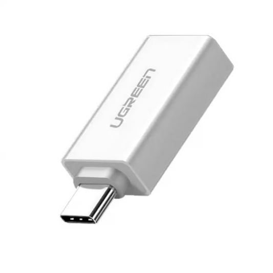 Adaptador Ugreen USB-C 3.1 a USB-A 3.0 compatible con Iphone y Ipad color Blanco 30155
