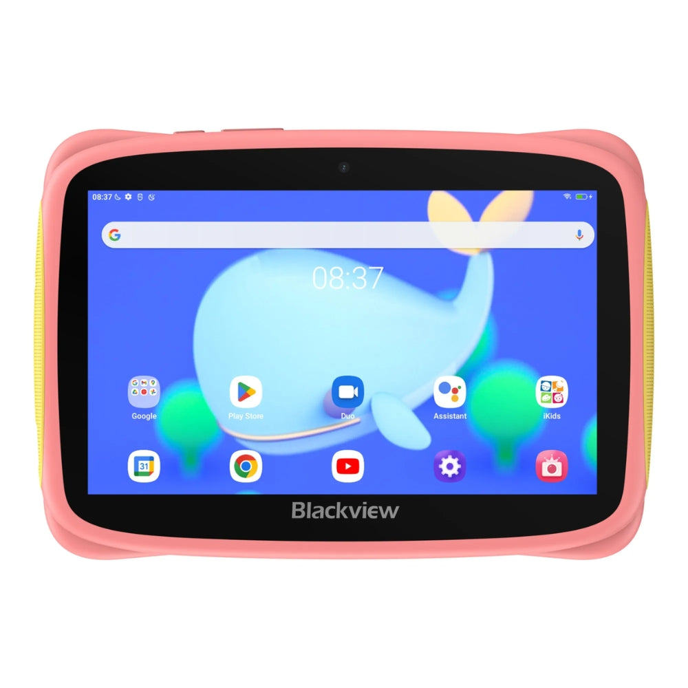 Tablet Blackview de 7" RAM 2GB Memoria 32GB LPDDR3+eMMC Camara Principal 2MP Frontal 0.3MP Bateria 3280mAh Android 13 color Rosado TAB 3 KIDS-P