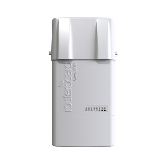 Router CPE Mikrotik AP BaseBox 5 Frecuencia 5GHz Potencia 30dBm 1 Ethernet Gigabit 2 Conectores RP-SMA Norma 802.11A/N Licencia Nivel 4 RB912UAG-5HPnD-OUT
