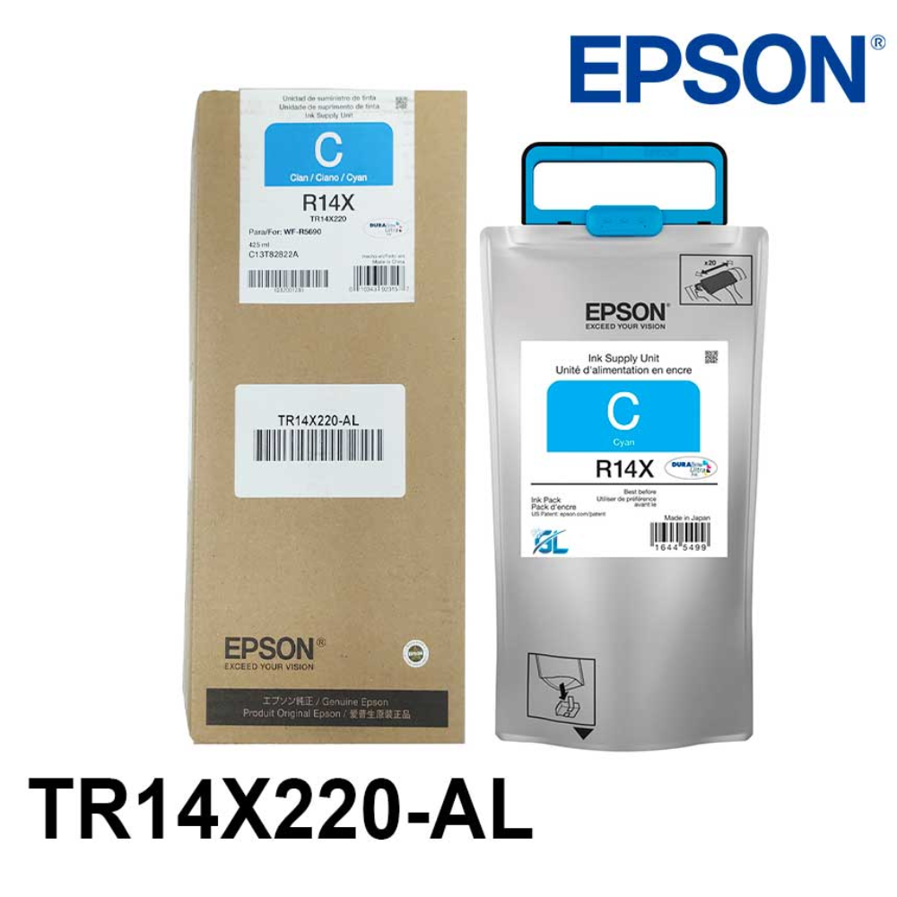 Cartucho de Tinta Epson R14X de Extra Alto Rendimiento hasta 50.000 Paginas color Cian TR14X220-AL