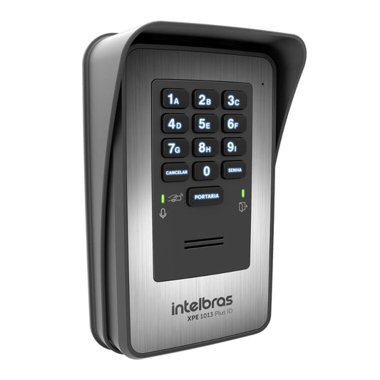 Portero Electronico Intelbras Universal XPE1013 Plus ID con 13 Teclas Luminosas Braile Marcacion DTMF Programacion hasta 10 Digitos Clave de Acceso Lector ID 4501307
