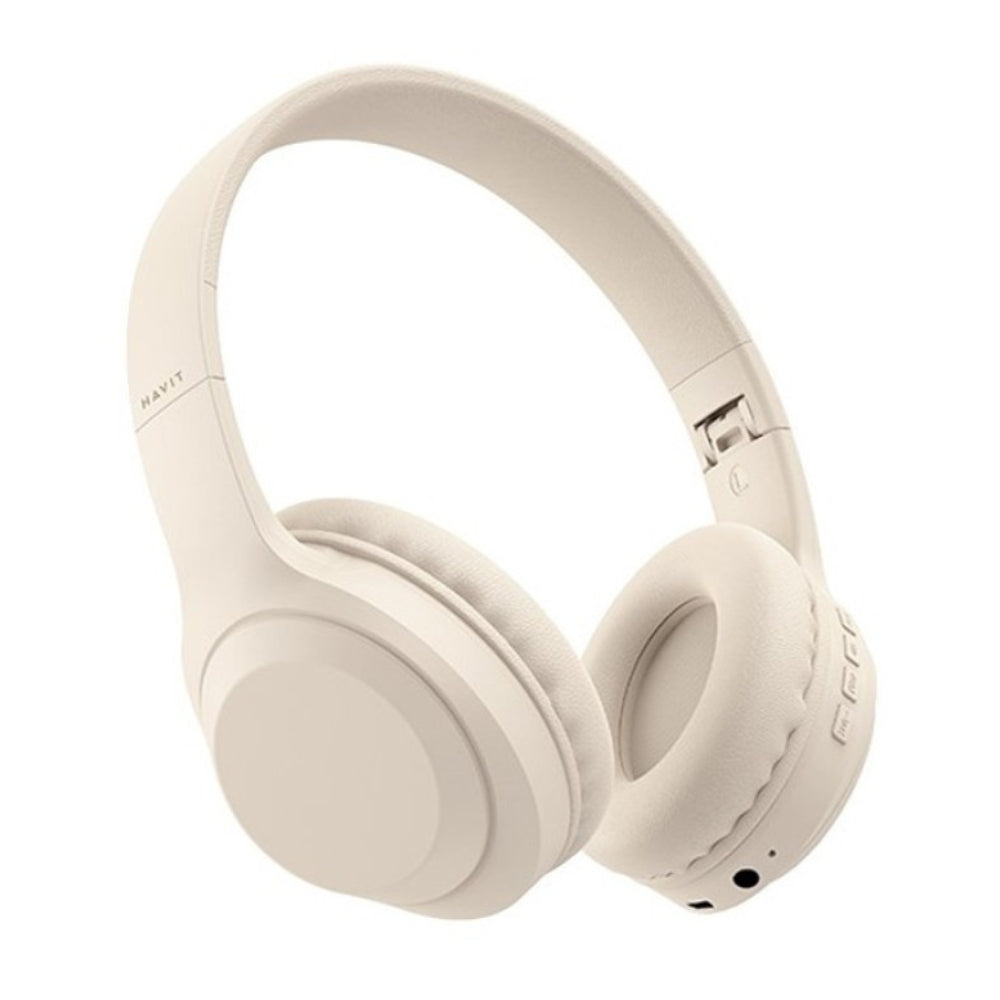 Audifonos Havit Inalambrico Bateria hasta 9 Horas Bluetooth 5.1 Ultraligero color Beige H628BT-BG
