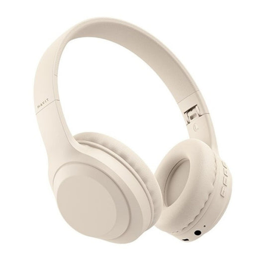 Audifonos Havit Inalambrico Bateria hasta 9 Horas Bluetooth 5.1 Ultraligero color Beige H628BT-BG