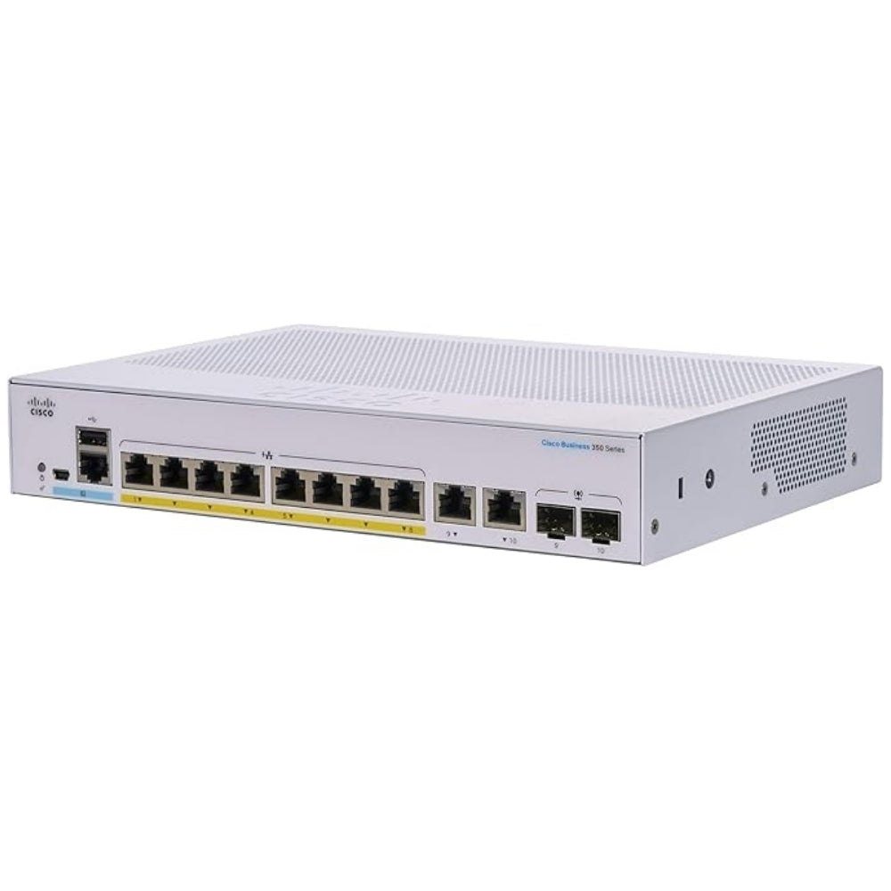 Switch Cisco CBS350 Administrable 8 Puertos GE PoE EXT PS 2 CBS350-8P-E-2G-NA