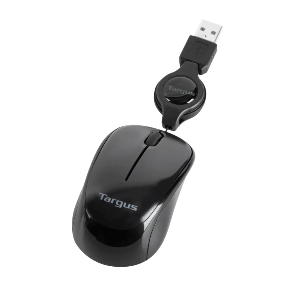 Mouse Targus Compacto Bluetrace Cable Retractil Ajustable Compatible con Windows y MAC AMU75US