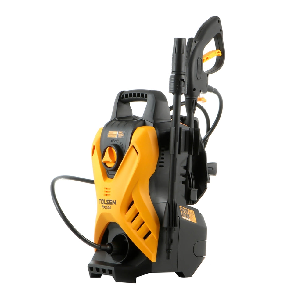 Hidrolavadora Tolsen de 1400 Watts Presion Maxima 105 Bar Caudal 5L/min Manguera de 5 Metros 79588
