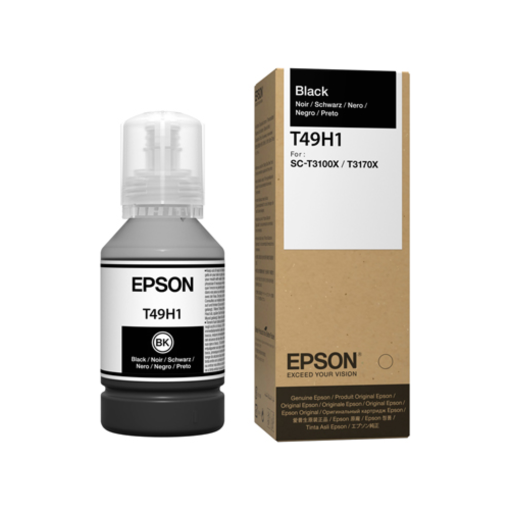 Botella de Tinta Epson T49H para Plotter color Negro de 140ml T49H100