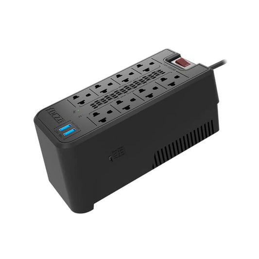 Estabilizador Forza Regulador Automatico de Voltaje 1200VA 600W con 8 Salidas NEMA y 2 Puertos USB-A FVR-1222USB