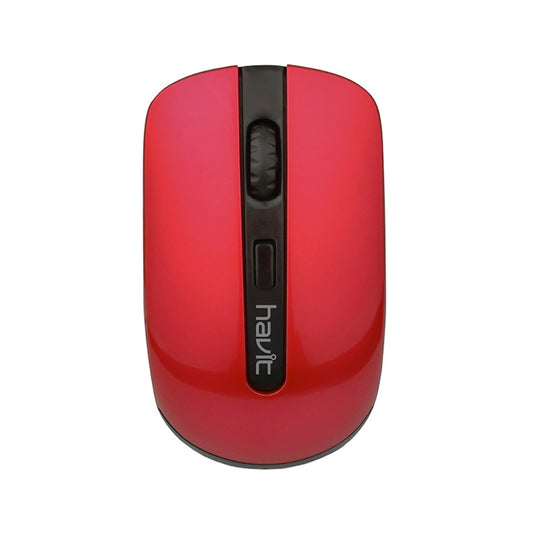 Mouse Havit Inalambrico Resolucion hasta 1600 DPI de 4 Botones color Negro con Rojo HV-MS989GT-B/R
