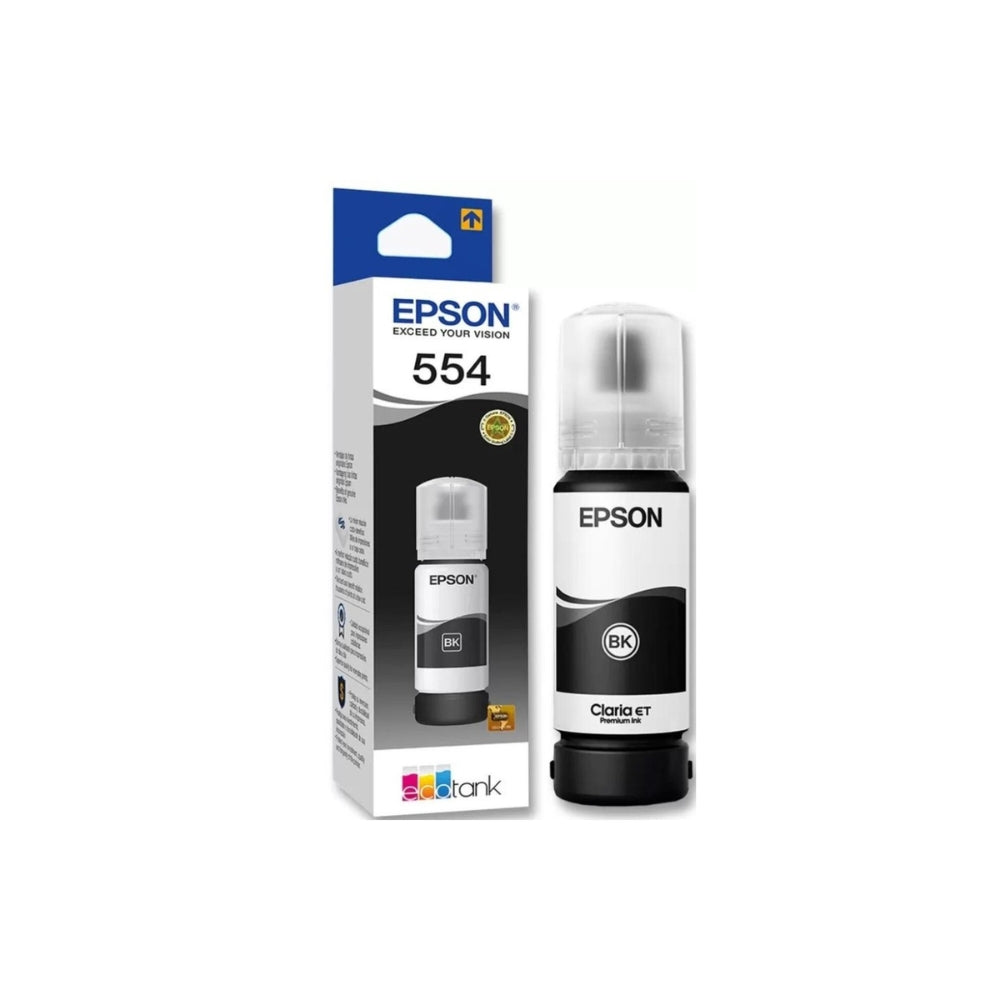 Botella de Tinta Epson T554 color Negro de 70ml T554120-AL