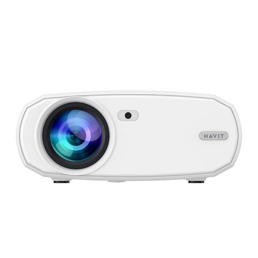 Proyector Havit FullHD 1080P Pantalla hasta 200" 15000 Lumenes 220 ANSI Lumens Distancia Proyeccion 1.7 a 6.2 Metros Altavoz 3Watts Puertos AV VGA HDMIx2 USB Jack 3.5mm PJ202-EU-WH