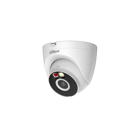 Camara IP Dahua Domo 2MP Metal/Plastica Disuacion Activa Detecta Humanos IA Audio 2 Vias Luz Inteligente 1xRJ45 Micro SD 256GB IP67 DH-T2A-PV