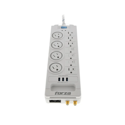 Protector de Sobretension Forza Nivel 2 1800J 1750W con 11 Salidas NEMA y 3 Puertos USB-A FSP-1011USBW