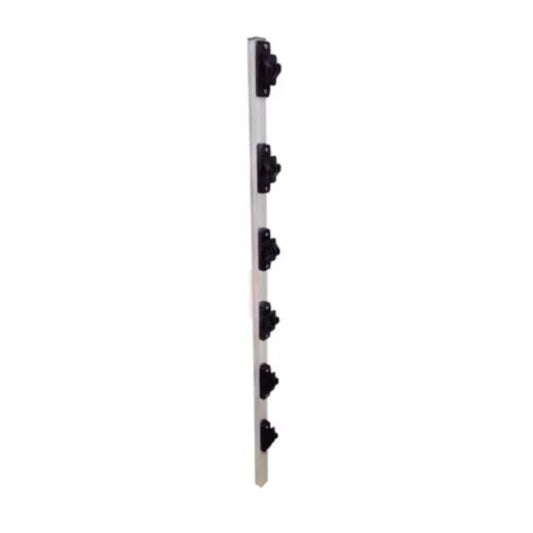 Parante Igecast para Cerca Electrica Recto con 6 Aisladores tipo W ALuminio Tubular de 30mm 6.00514