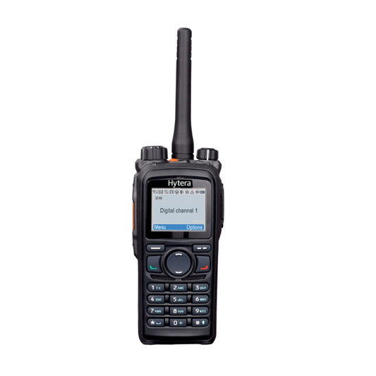 Radio Portable Hytera VHF Digital Analogico Frecuencia 136 a 174MHz 1024 Canales 64 Zonas Potencia 5W IP54 Bateria 2000mAh Pantalla a Color PD786G-V1