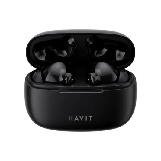 Auriculares Havit Inalambricos Estereo Tamaño Compacto Control Tactil Llamadas Nitidas Graves potentes color Negro TW967-BK