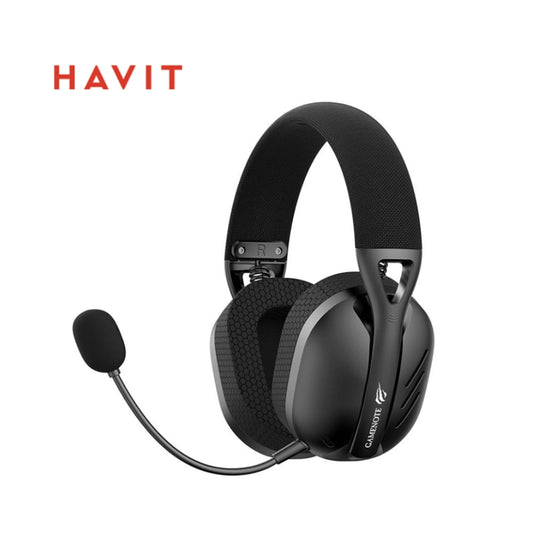 Audifonos Havit Gamer Inalambricos Bateria hasta 26 Horas en Modo Bluetooth 23 Horas en Modo 2.4GHz Conexion USB y Auxiliar Ultraligero color Negro Fuxi-H3-BK