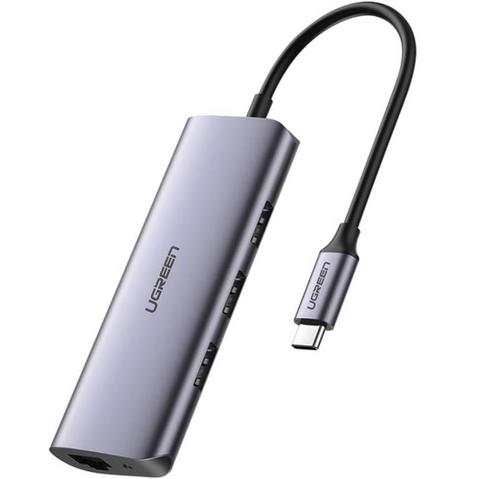 Hub USB-C Ugreen Multifuncion 4en1 3 USB-A 3.0 y 1 Ethernet Gigabit 60718