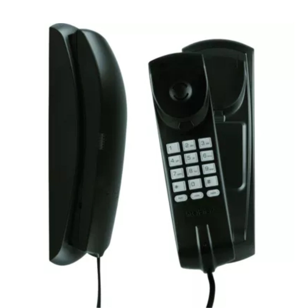 Telefono Intelbras TC20 Analogico Alambrico Basico Universal Teclado ILuminado con Soporte para Pared o Mesa color Negro 4090408