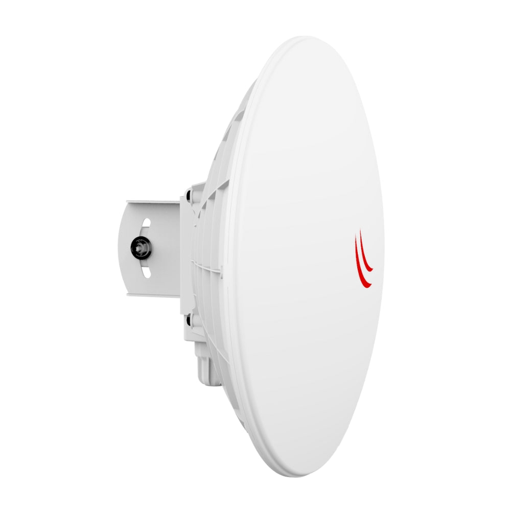 CPE Mikrotik Dynadich 5 Frecuencia 5GHz Ganancia 25dBi Potencia 31dBm 802.1A/N/AC +1 Ethernet Gigabit PoE 802.3AF/AT Licencia Nivel 3 Incluye Fuente RBDynaDishG-5HacD