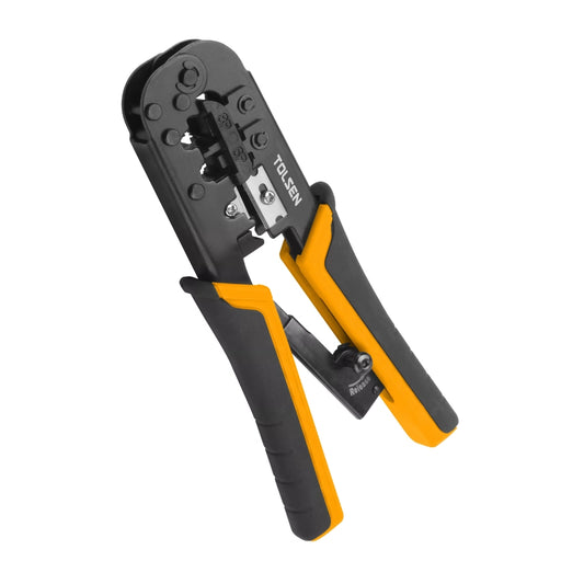 Alicate Crimpador Tolsen para Cable de Red Ethernet y Telefono Compatible RJ45 RJ12 RJ11 38054