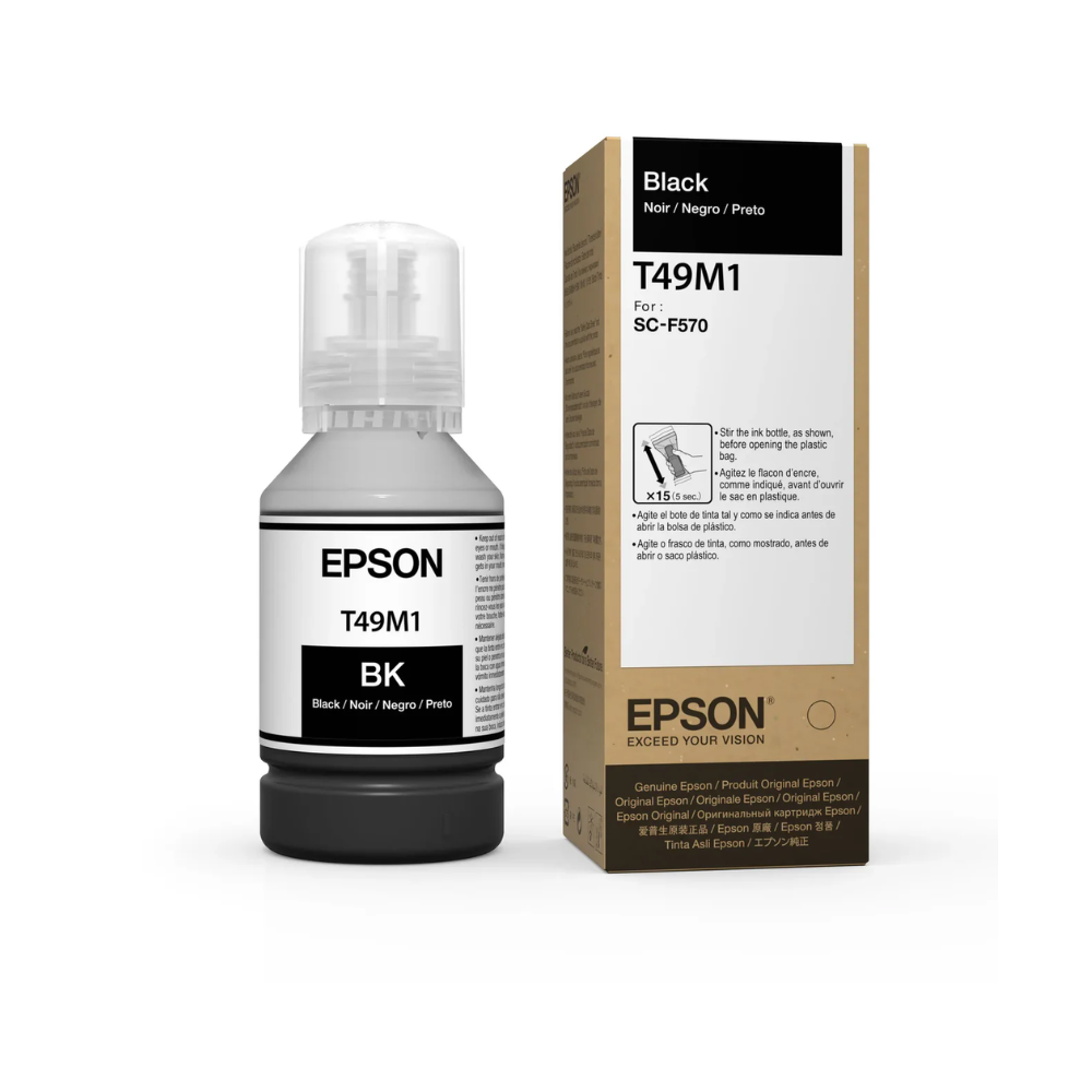Botella de Tinta Epson T49M Ultrachrome DS para Plotter color Negro de 140ml T49M120